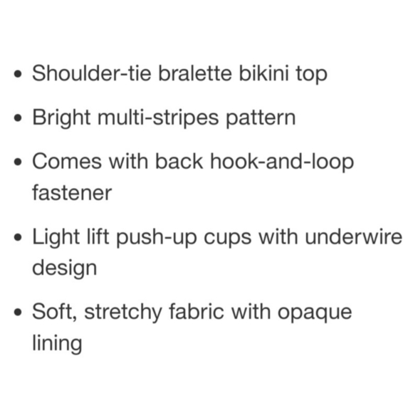 Shade & Shore Light Lift Shoulder Tie Bralette Bikini Top - Picture 11 of 12